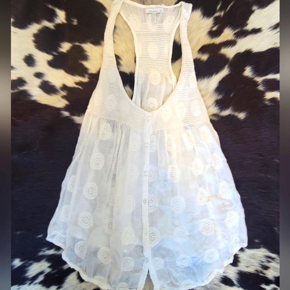 O'Neill cream blouse top